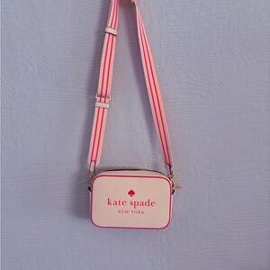Kate Spade Cream and Pink Crossbody Bag